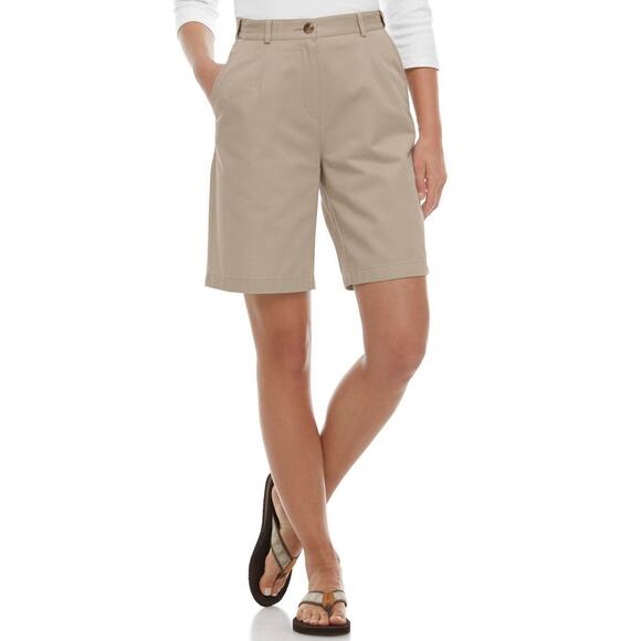 L.L. Bean Pants - LL Bean Women's Wrinkle-Free Bayside Shorts Ultra High-Rise Hidden Comfort 18